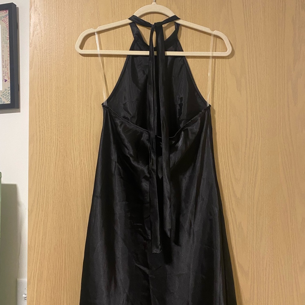 SILKY BLACK BEBE DRESS - Picture 4 of 6